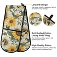 thumbnail image 4 of Dailycode Double Sided Oven Mitt with Loop Heat Resistant Kitchen Long Potholders 7" x 35" Bee and Sunflowers, 4 of 6