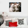 thumbnail image 4 of Nawypu CUTE SIAMESE CATS GLOSSY POSTER PICTURE PHOTO White Kittens Pet Wall Art Canvas Prints Poster For Home Office Decorations With Framed, 4 of 4