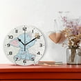 thumbnail image 2 of GZHJMY Cute Baby Elephant with Butterfly Wall Clock, 10" Silent Non Ticking Round Clock, Oil Painting Easy to Read Clock for Living Room Bedroom Bathroom Home Decor Holiday Gifts, 2 of 7