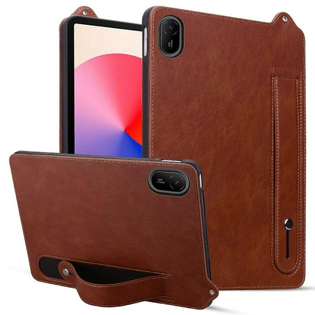 For Huawei MatePad SE 11 MatePad 11 (2023) Case Hand Strap Kickstand Leather Tablet Cover - Grey