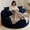 Corduroy-blue, variant on 55'' Oversized Round Lounge Chair Indoor, Corduroy Upholstered Large Lounge Chaise, Cloud Soft Circle Sofa Bed for Reading,Living Room,Bedroom,No Assembly Required,Black