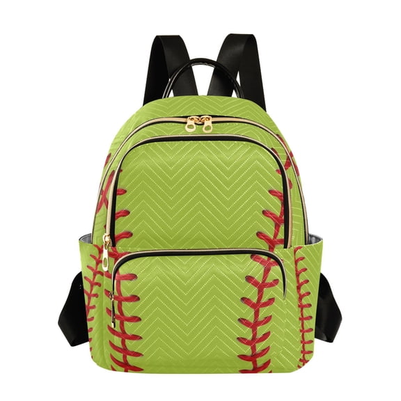 Baseball Close Up Quilted Backpack Fashion Daypack Commuter Bag for Women 8.5 L