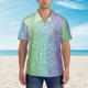 thumbnail image 2 of Balery Beautiful Glitter Camisas hawaianas de manga corta para hombre, camisas playeras de corte holgado, camisas de vacaciones con botones,XX-Large, 2 of 7