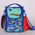 thumbnail image 4 of Mochila escolar con diseño de dinosaurio de dibujos animados australiano Smiggle, mochila para estudiantes, cartera, bolso cruzado para comida, estuche retráctil para lápices, 4 of 4