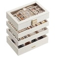 thumbnail image 1 of Organizador de joyas SONGMICS, joyero apilable de 4 niveles, blanco, 1 of 9