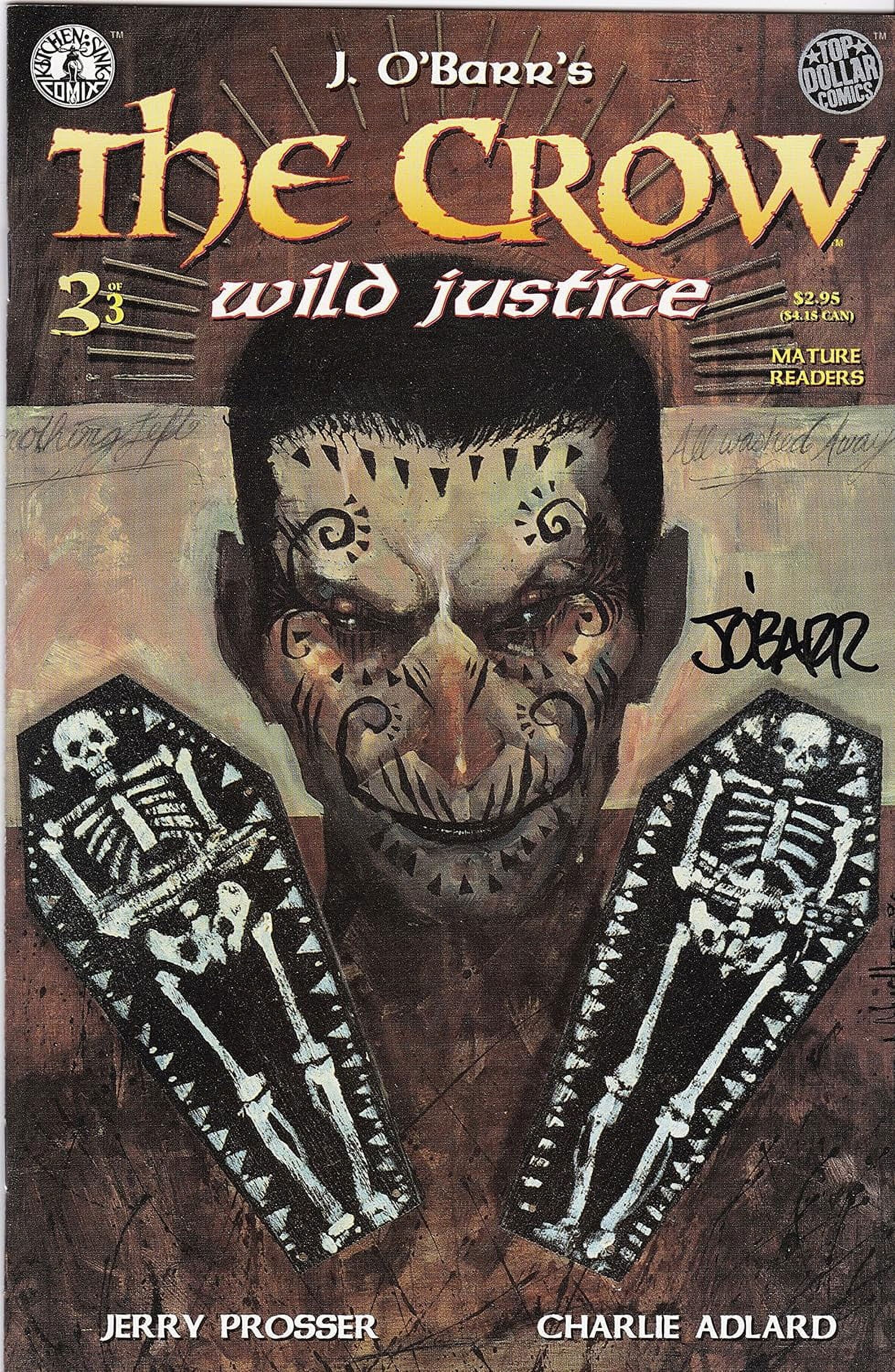 The Crow Wild Justice #3 Signed James O'Barr VF/NM