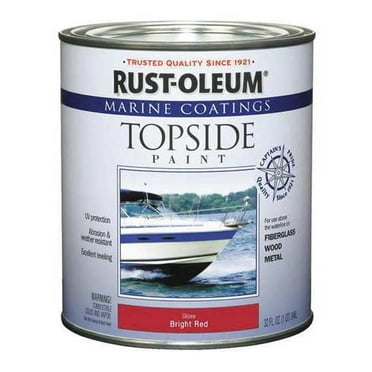 Rust-Oleum Topside Paint, Bright Red, Alkyd
