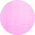 thumbnail image 1 of Ahgly Company Indoor Round Solid Pink Modern Area Rugs, 6' Round, 1 of 4