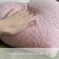 thumbnail image 2 of Fuebueo Heart Pillow Clearance, Throw Pillow Cute Pillow Home Decor Cushion Decorative Aesthetic Pillow Wool Pink, 2 of 9
