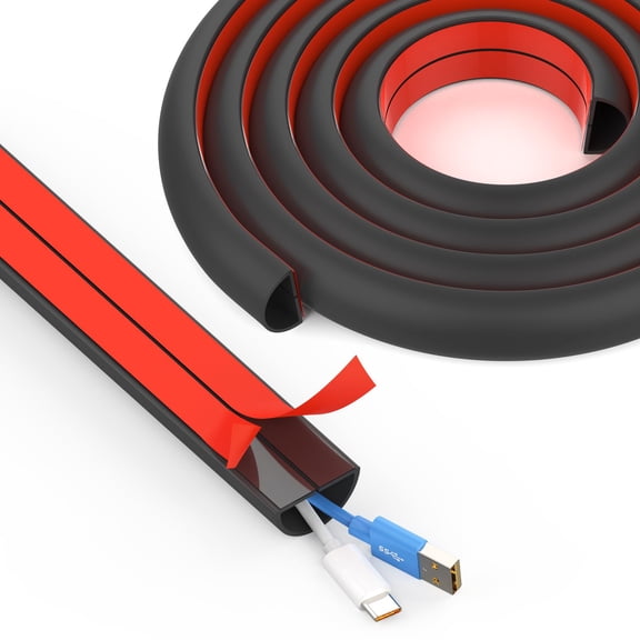 Wall Cord Hider 78 Inch - Self-Adhesive Wire Cover Raceway for Walls, Flexible PVC Cable Concealer for Home and Office