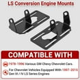 thumbnail image 4 of ECOTRIC LS Conversion Engine Mounts Compatible with 1973-1996 Square Body Chevy GMC Truck Adjustable Swap Motor Conversion Bracket for C10 C/K 1500, 4 of 4