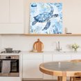 thumbnail image 6 of Blue Turtle Coastal Wall Art Painting on Canvas, Coral Beach Nautical Ocean Canvas Art Home Prints Wall Art Framed Modern Artwork for Living Room Bedroom Wall Decor 16x16in, 6 of 9