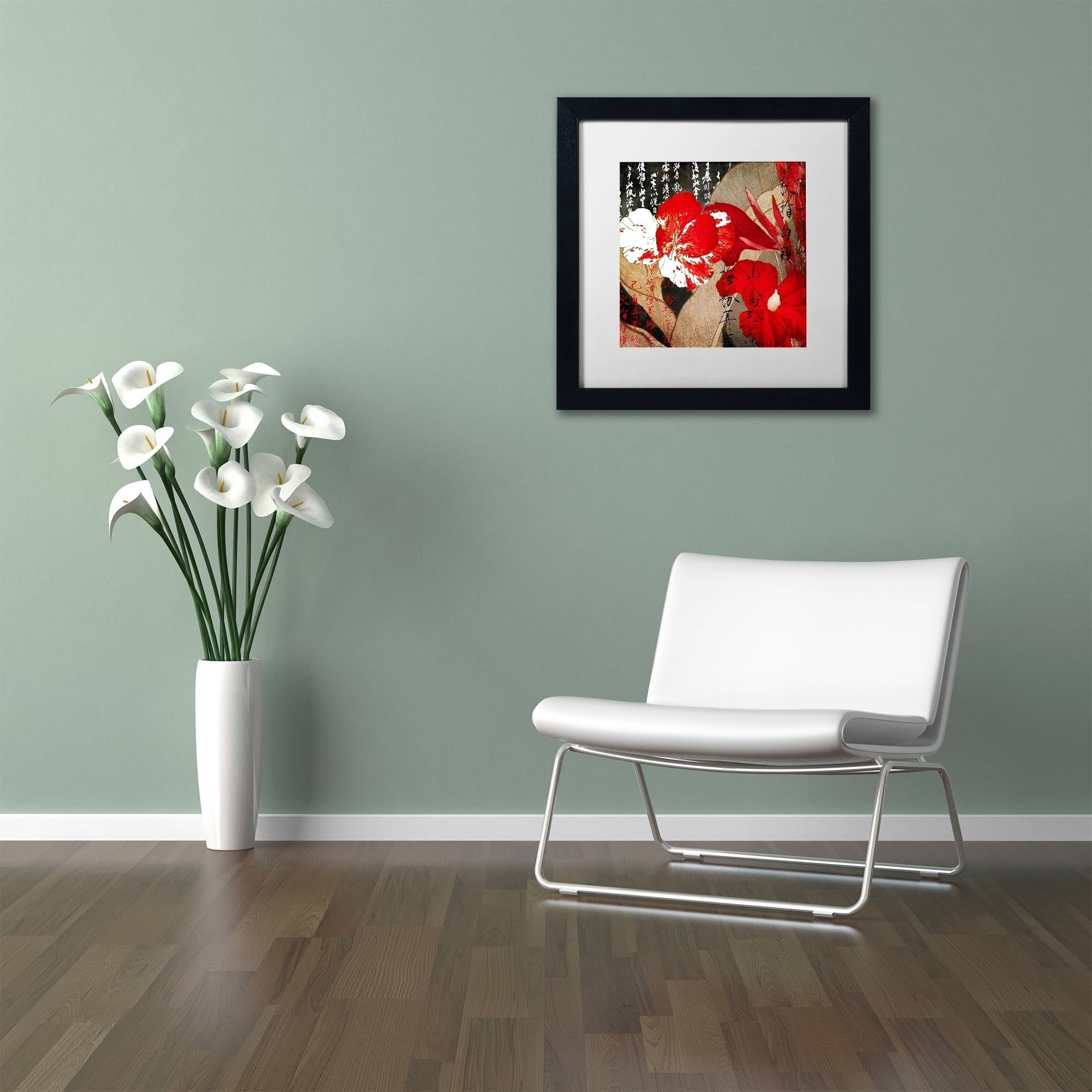 Trademark Fine Art "China Red I" Canvas Art by Color Bakery White Matte, Black Frame