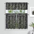 thumbnail image 2 of Kitchen Curtains 36 Inch Short - 3 Panel Set, Rod Pocket Window Curtain, Boho Floral Tribal Style, 100% Polyester for Farmhouse, Kitchen, Cafe, Bedroom, Easy Wash, 2 of 6
