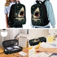 thumbnail image 2 of Uorisanigo Shark Printed School Backpack Set 4Pcs Kids Backpack with Lunch Bag Pencil Bag Pen Case and Water Bottle Case Cover Children Bookbag with Zipped Front Pocket Multifunctional, 2 of 7