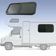 thumbnail image 1 of Rounded Sliding  Black Aluminum Alloy Frame UV Resistant with  Repellent Screen for Caravan  Trailer RV, 1 of 7