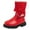 RD1, variant on PEASKJP Children's Duck Boots Side Zipper Fashion Short Booties Low Heels, Black 35