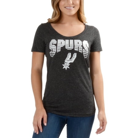 - Women's Black San Antonio Spurs Tracer Text Arc T-Shirt