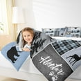 thumbnail image 4 of Manfei Wild Deer Bear Full Size Comforter Sets,Weatern Farm Cabin Bedding Comforter Set,Patchwork Geometric Checkered Bedding Sets For Kids,Ultra Soft Home Decor,3pcs, 4 of 8