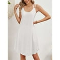 thumbnail image 5 of Gustave Spaghetti Strap Summer Dress for Women Eyelet Embroidery Casual Midi Sundress Sleeveless Swing Tank Dresses Beach Cover Ups "White, S", 5 of 6