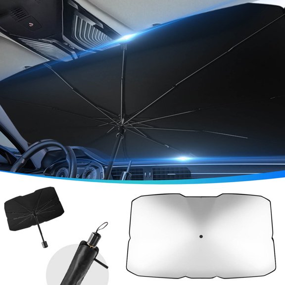 Car Sun Shade Protector, Auto Front Window Sunshade Covers, UV Protection Car Parasol, Adjustable Sun Protection for Vehicles and Cars