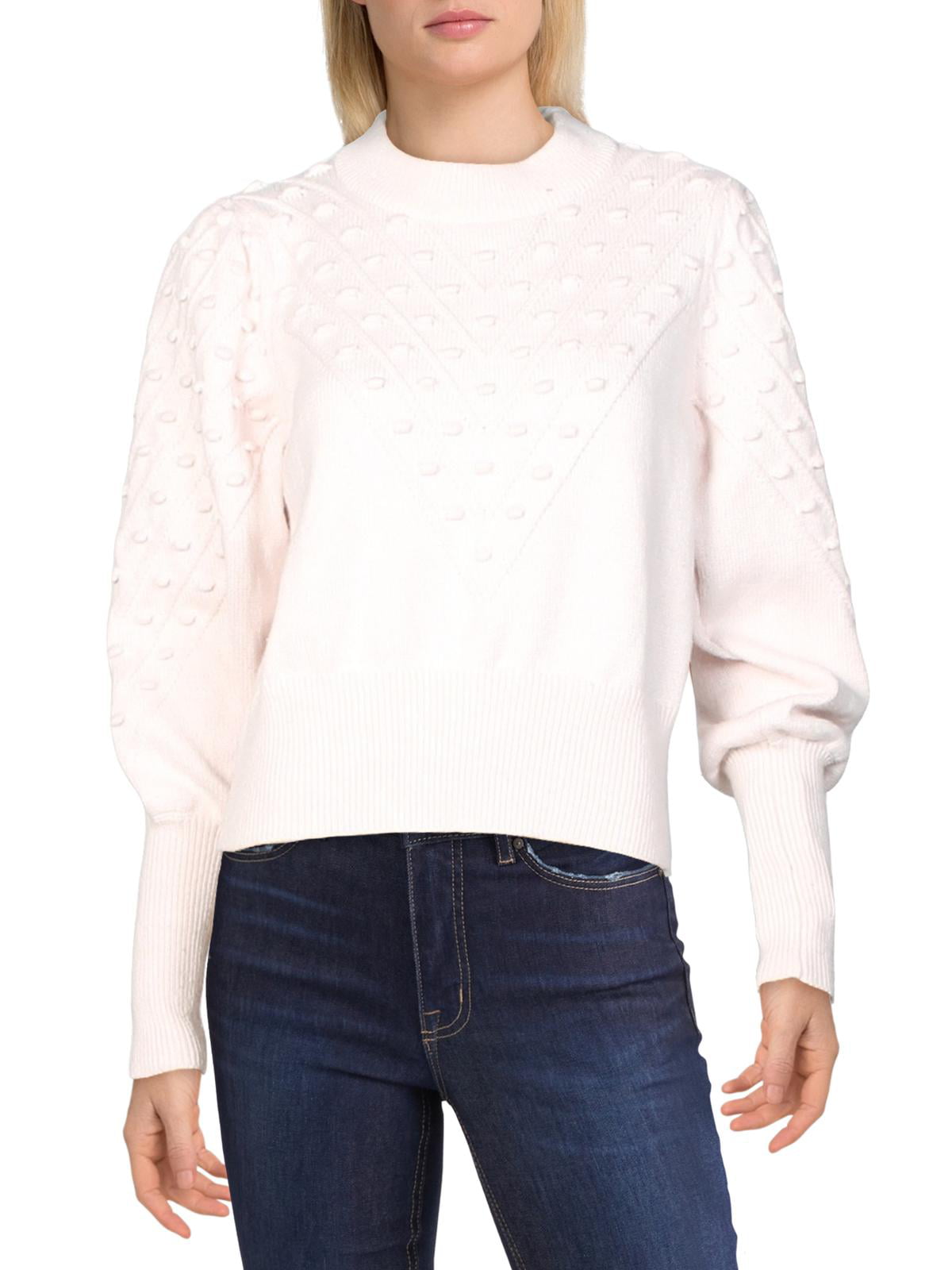 parfume entreprenør Sved French Connection Womens Knit Stitch Crop Sweater Pink L - Walmart.com