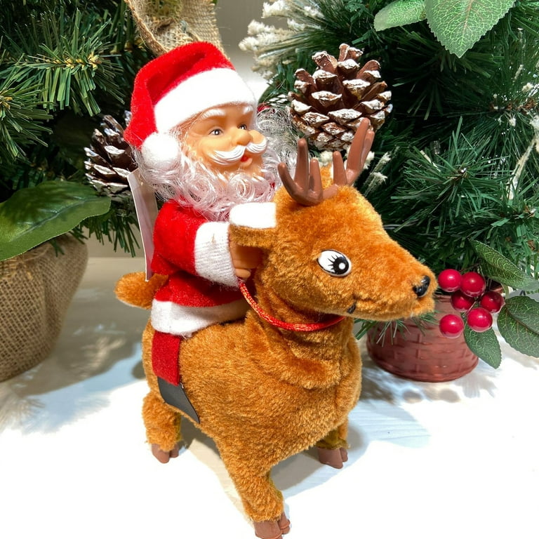 1Pcs 27cm Reusable Cartoon Santa Claus Xmas Tree Elk Straws