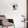 thumbnail image 3 of 12 Inch Wall Clock Battery Operated Silent Clock Decorative for Office, Kitchen, Outdoor, Living Room，Autumn Dog Puppy Pug Creative, 3 of 4