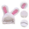 thumbnail image 4 of BEADCEST Cat Hat Adorable Costume Pet Rabbit Ear Hat White Plush Decorative 1Pcs, 4 of 8