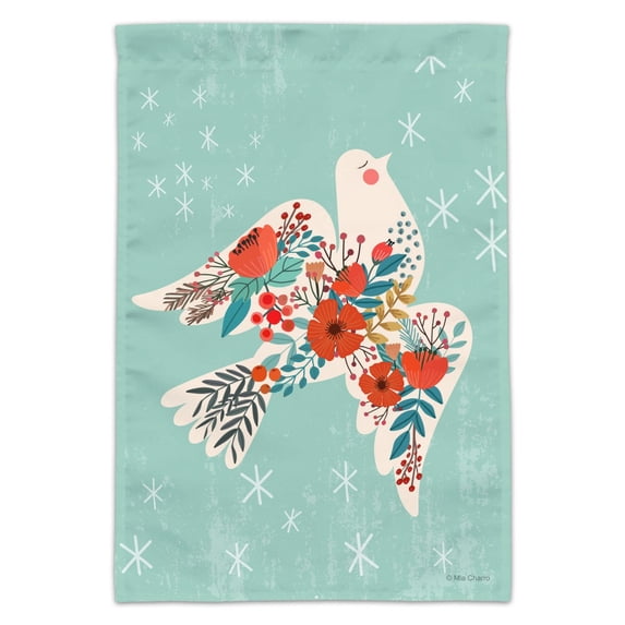 Peace Dove at Christmas Garden Yard Flag