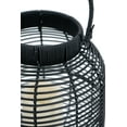 thumbnail image 4 of MINESTIA Lantern Lantern, Battery-Operated Hanging Outdoor Lamp Lights Decoration with Realistic White LED Candle and Timer for Patio Porch Garden, 8.7x8.7x11.8" inches, Black, 4 of 6