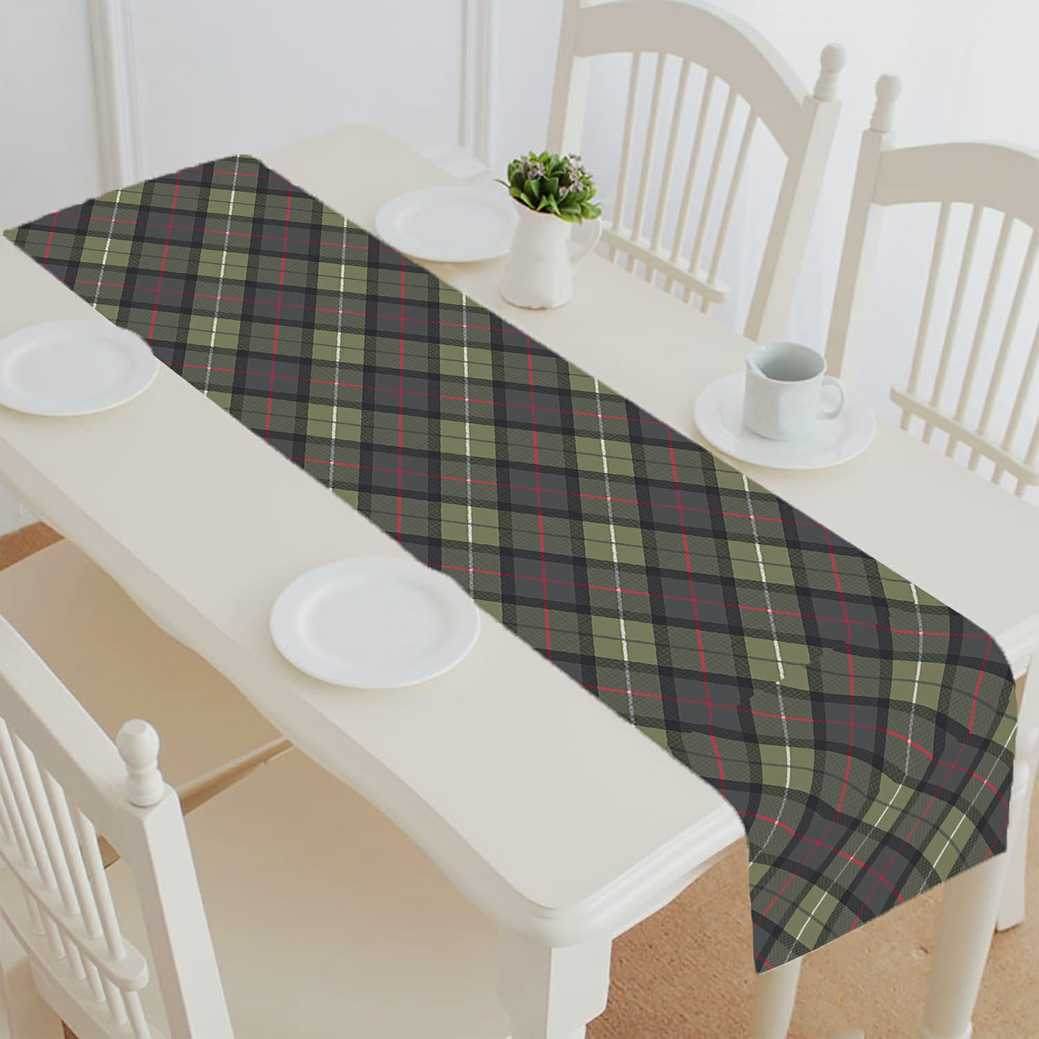ABPHQTO Classic Tartan Check Plaid Pattern Table Runner Placemat