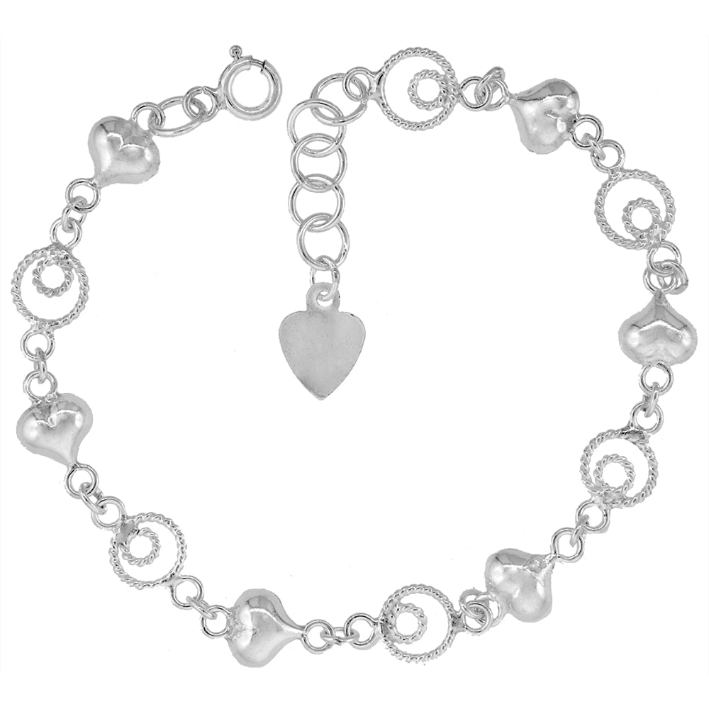 Sparkling Lines Openwork Charm Fits All Bracelets Necklaces,Fully Stamped,Sterling Silver Charms,Mother's Day gift