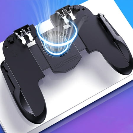Mobile Game Controller with Silent Cooling Fan, 2019 New Upgrade 6 Finger Operation Mobile Gaming Joystick for PUBG, Universal Gamepad Grip for 4-6.3 inch Android (Game Android Best 2019)