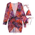 thumbnail image 2 of Bikini Mujer Traje de Baño Traje de Baño de Talla Grande Para Mujer, Conjunto de Bikini Sexy de Tres Piezas Para Playa, Piscina, Deportes Acuáticos Tropicales de Verano, 2 of 3