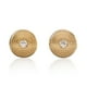 thumbnail image 1 of Aretes de oro 14k GIALLO Broquel Cúpula luxury gold con circonia, 1 of 3