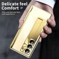 thumbnail image 4 of Dteck for Samsung Galaxy Z Fold 6 2024 Case with Built in Screen Protector, Aluminum Alloy Kickstand Case with Pen, Removable Hinge Protection Holder Full Body Protective Cover,Gold, 4 of 8