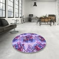 thumbnail image 4 of Ahgly Company Machine Washable Indoor Rectangle Transitional Bright Lilac Purple Area Rugs, 2' x 4', 4 of 7