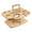 Natural wood, variant on YIEMEEN Multiple Tiers Wood Serving Tray Portable Kitchen Organizers for Dining Table Countertop Storage