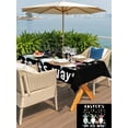 thumbnail image 4 of Outdoor Tablecloth with Umbrella Hole and Zipper, Black Gnomes Easter Rectangle Table Cloth 60x84 Inch Waterproof Tablecloth, Eggs Botanical Carrot Pastoral Picnic Table Cover for Patio Camping, 4 of 7