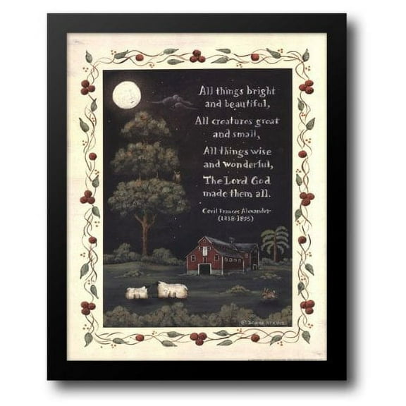 All Things Bright And Beautiful 15x18 Framed Art Print by Atkins, Donna
