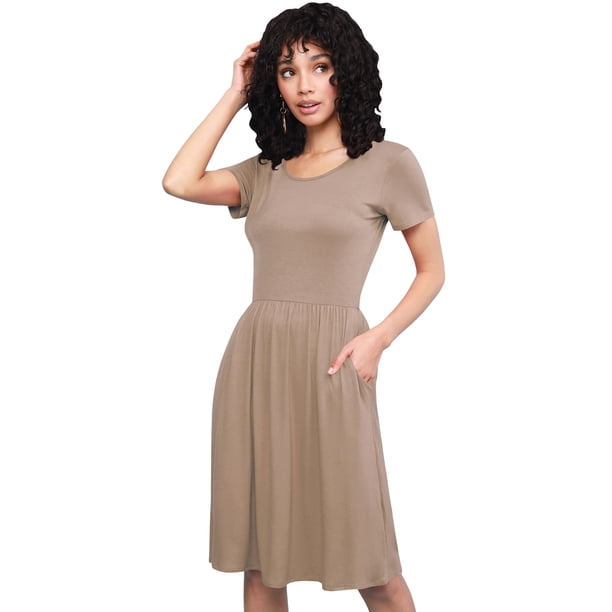 white christmas dresses Amanda Dress in Light Taupe | Bridesmaid | Luxe Midi