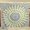 thumbnail image 4 of Gojian Handmade Indian hippie Bohemian Psychedelic Peacock Mandala Wall hanging College Dorm Beach Throws Table Cloth Bedding Tapestry, 4 of 6