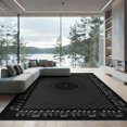 thumbnail image 2 of ODIKA 8'x10' Washable Area Rug Durable, Non-Slip Disc Phonograph Record Nostalgic Sound Motif Shaped Music Cd for Living Room, Under Sectional, Family, 2 of 7