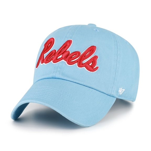 Men's '47 Light Blue Ole Miss Rebels Clean Up Adjustable Hat