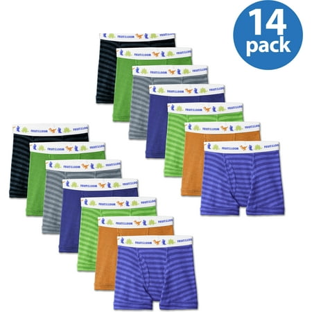Fruit of the Loom Toddler Boy Boxer Briefs, 14-Pack Value