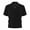 Black, variant on Men's Textured Knit Cotton Quarter Zip Polo Shirt, Breathable Lightweight Short Sleeve Casual Tee White