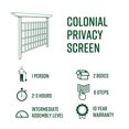 thumbnail image 4 of Vita 80"L x 90"H Colonial Embossed Vinyl Privacy Screen, Brun, VA84051, 4 of 4