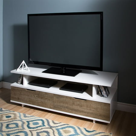 South Shore Reflekt TV Stand with Drawers for TVs up to 60", Multiple Finishes