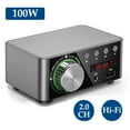 thumbnail image 1 of HIFI BT5.0 Digital Amplifier Mini Stereo Audio Amp 100W Dual Channel Sound Power Audio Receiver Stereo AMP USB AUX for Home Theater USB TF Card Player, 1 of 5